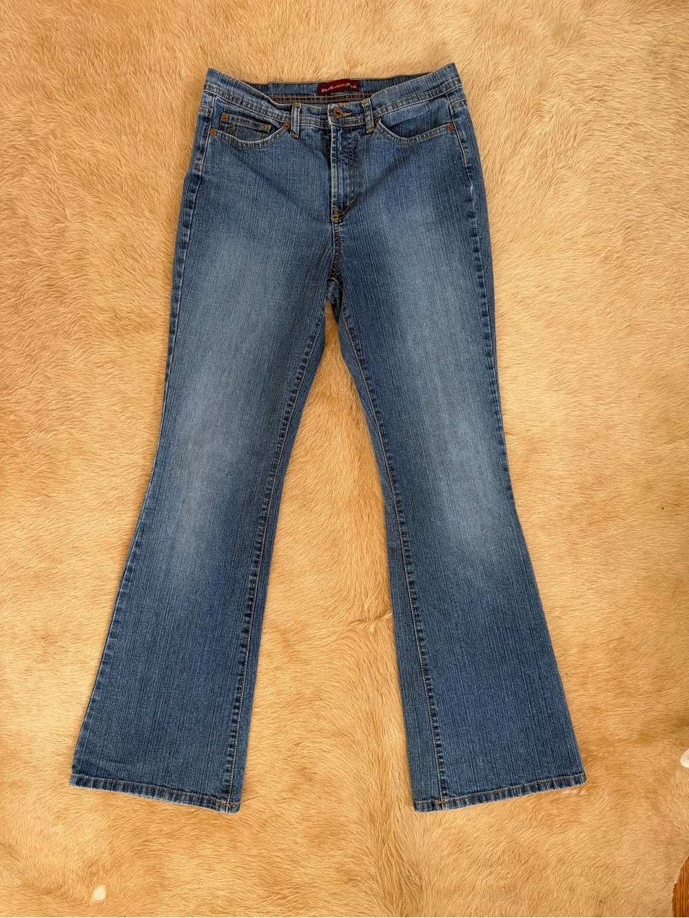 Y2K Jones Wear Jeans Size 10 Bootcut Flare Medium Wash Stretch Denim